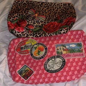 Estee Lauder Leopard and Pink Travel Bag Duo